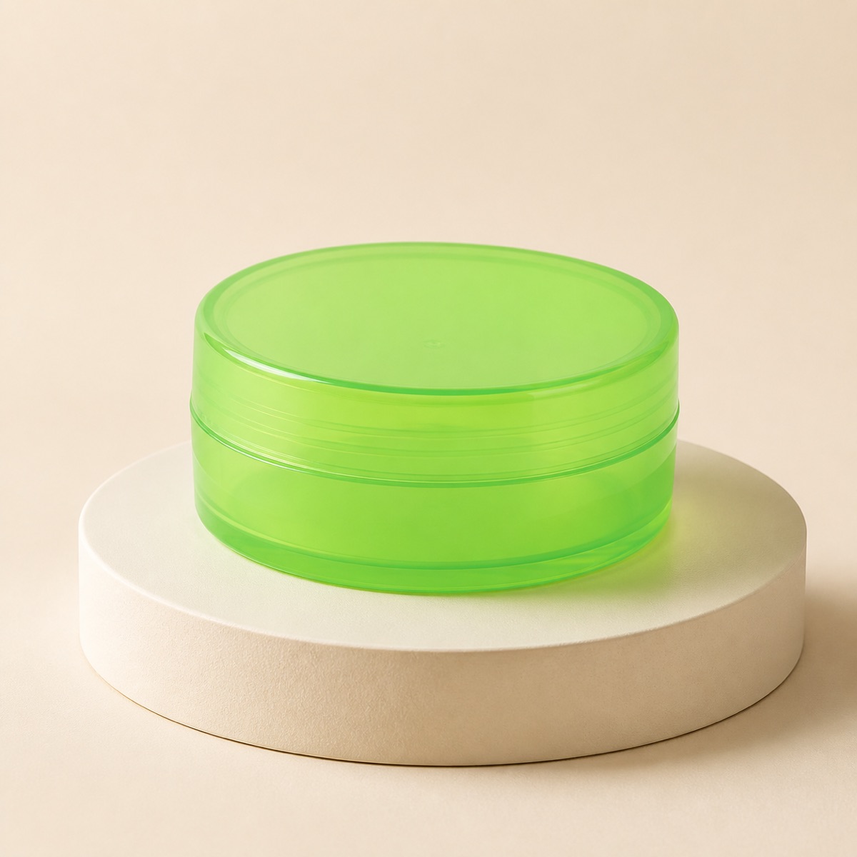 closed-300ml-translucent-green-pet-cosmetic-jar-on-display-block