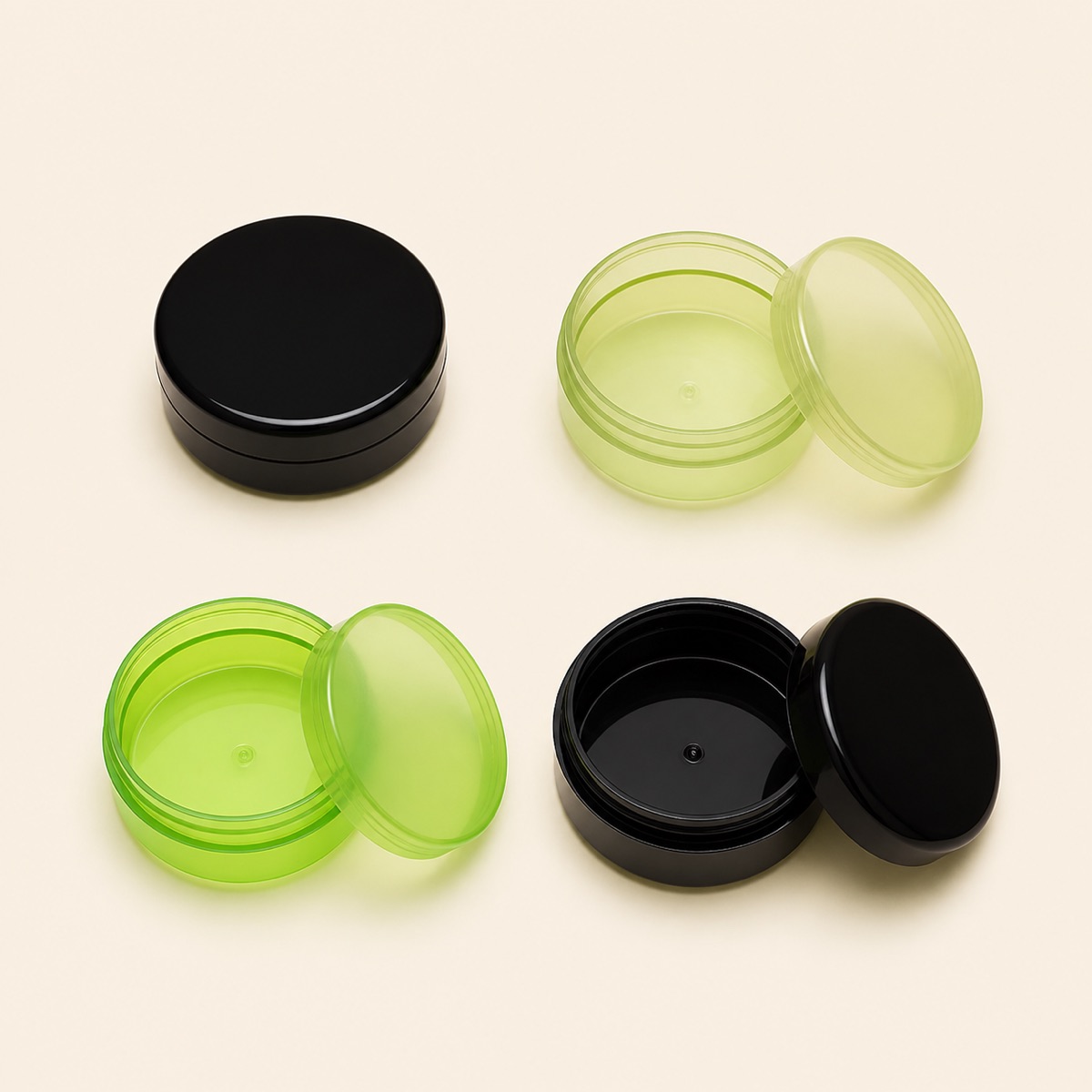 black-and-green-pet-cosmetic-jar-color-options-from-top-view