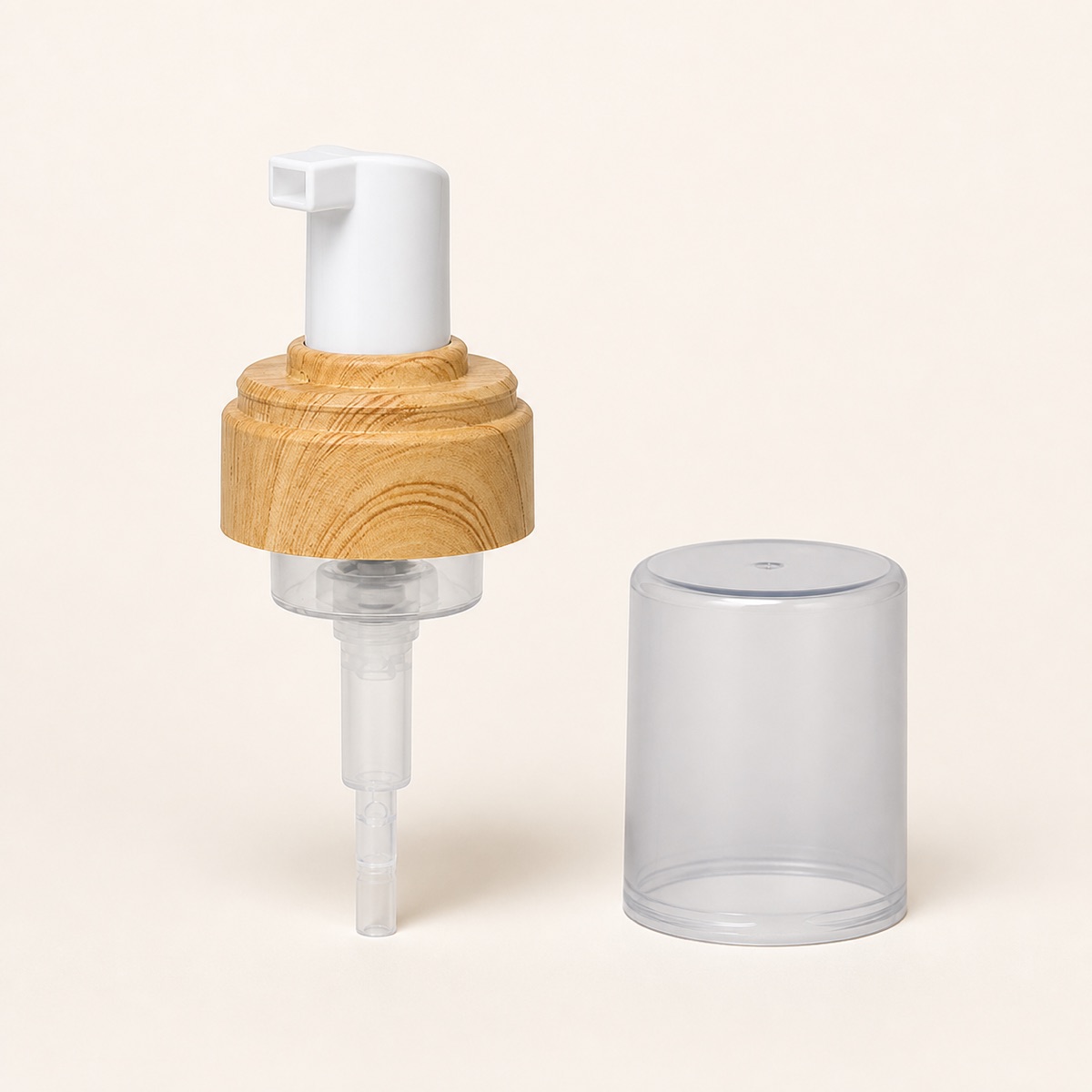 42-410-wood-grain-foam-pump-shown-without-clear-overcap