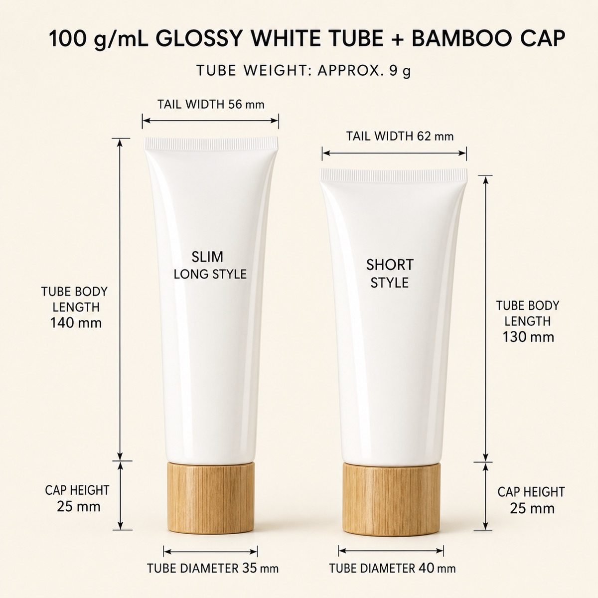 100g-white-pe-cosmetic-tube-long-and-short-style-comparison