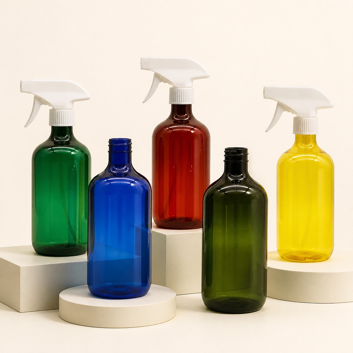 pet-spray-bottles-in-green-blue-red-olive-and-yellow-colors