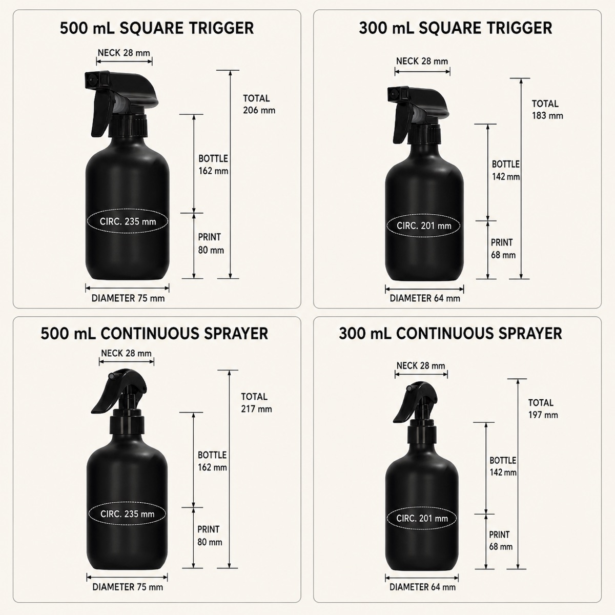 300ml-and-500ml-pet-square-trigger-and-continuous-sprayer-comparison