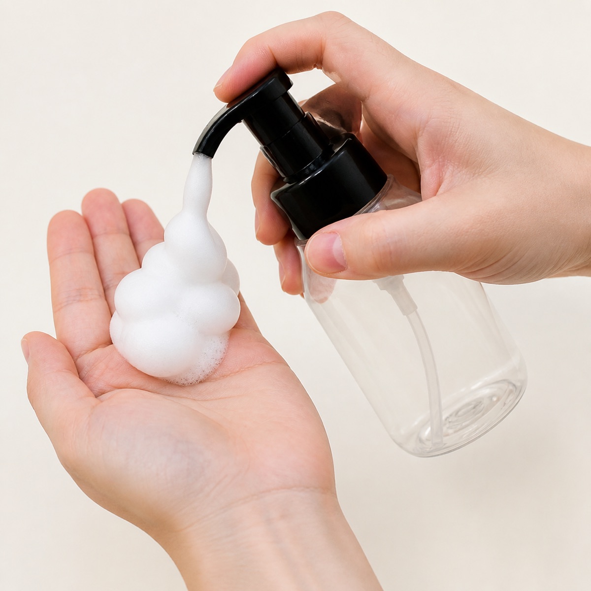 350ml-pet-foam-pump-bottle-dispensing-cleansing-mousse