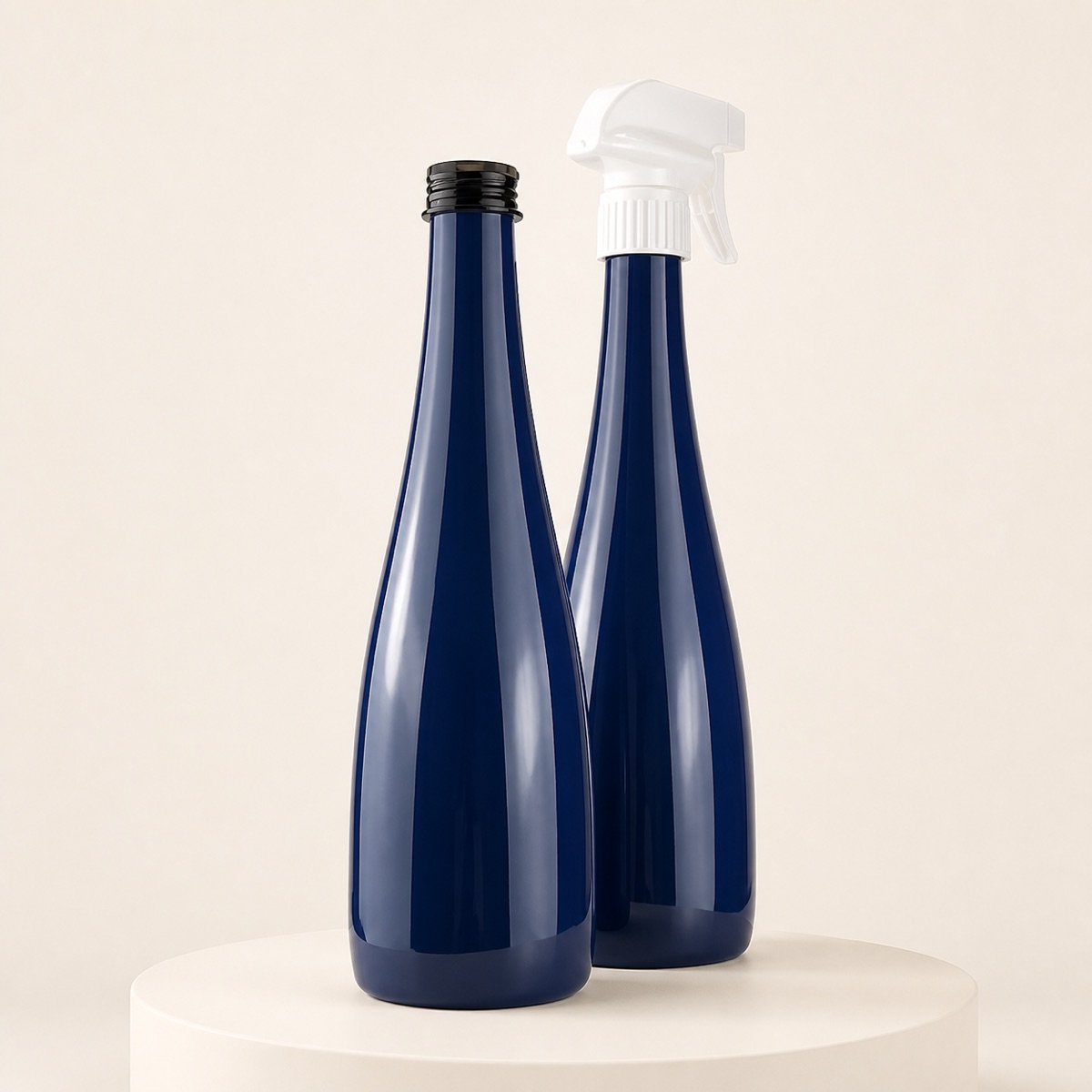 open-neck-500ml-pet-bottle-beside-matching-trigger-sprayer-bottle