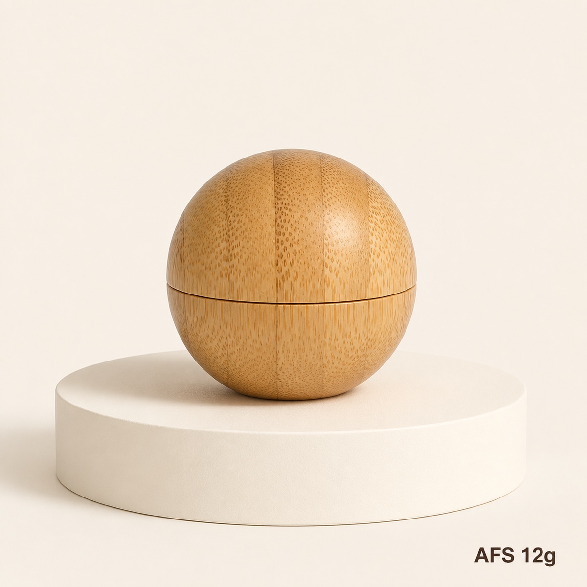 closed-spherical-bamboo-12g-cosmetic-jar-on-pedestal