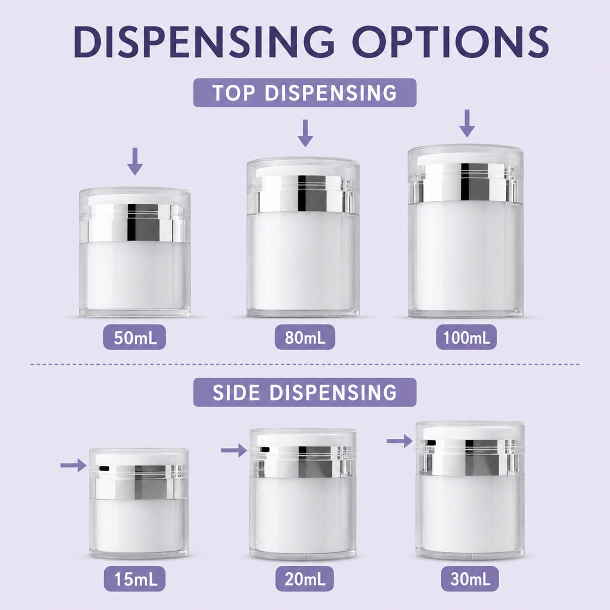top-and-side-dispensing-airless-cream-jar-size-options