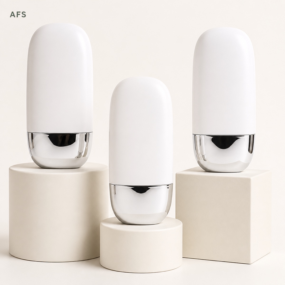 blank-30ml-and-50ml-white-cosmetic-squeeze-bottles-on-pedestals