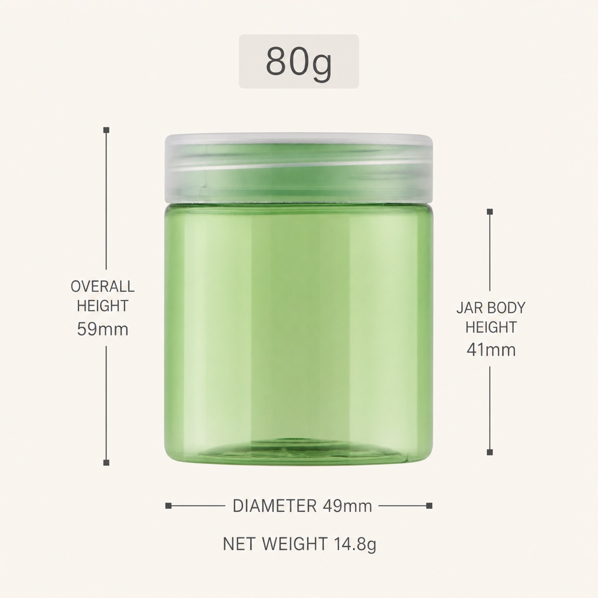 80g-green-pet-cream-jar-english-dimension-diagram