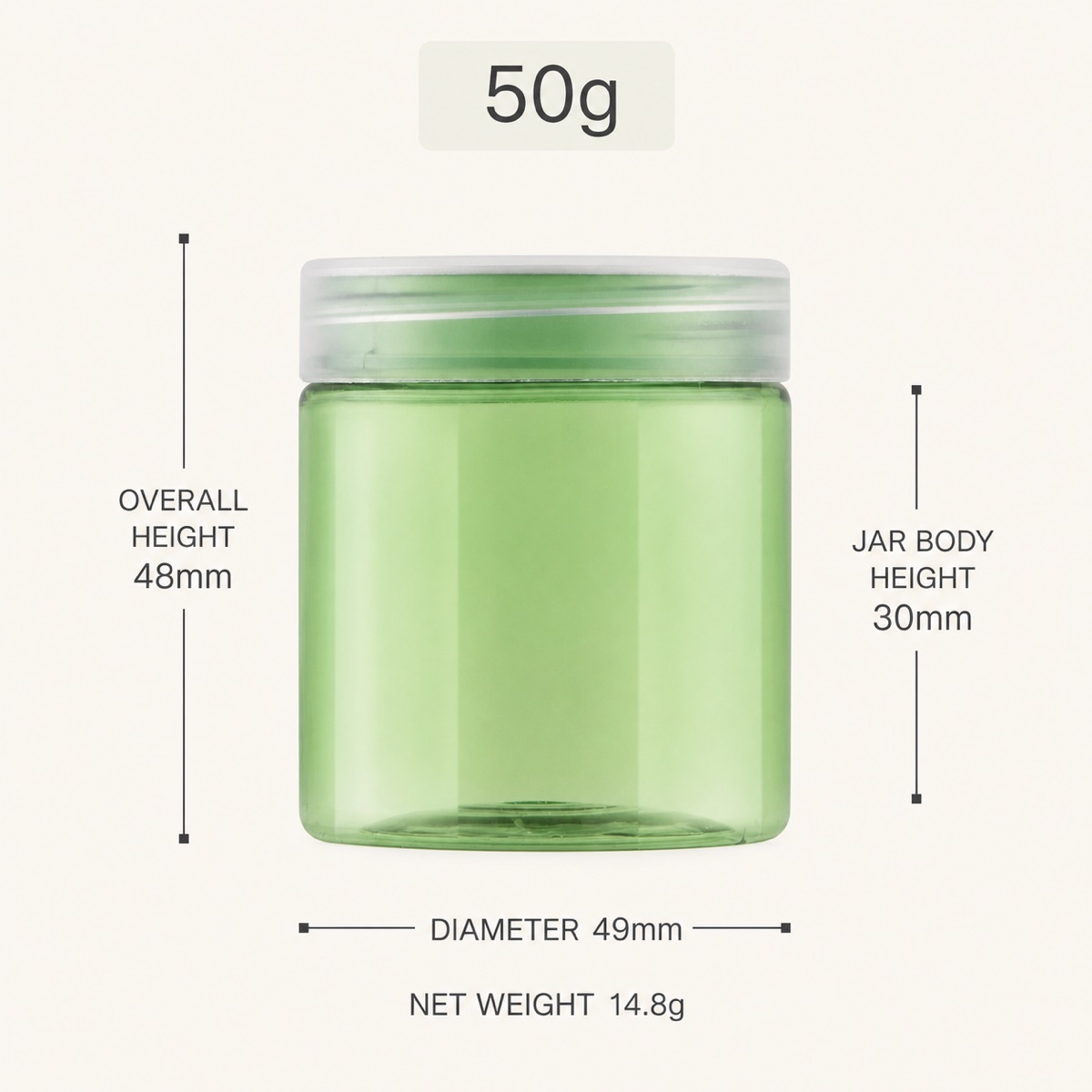 50g-green-pet-cream-jar-english-dimension-diagram