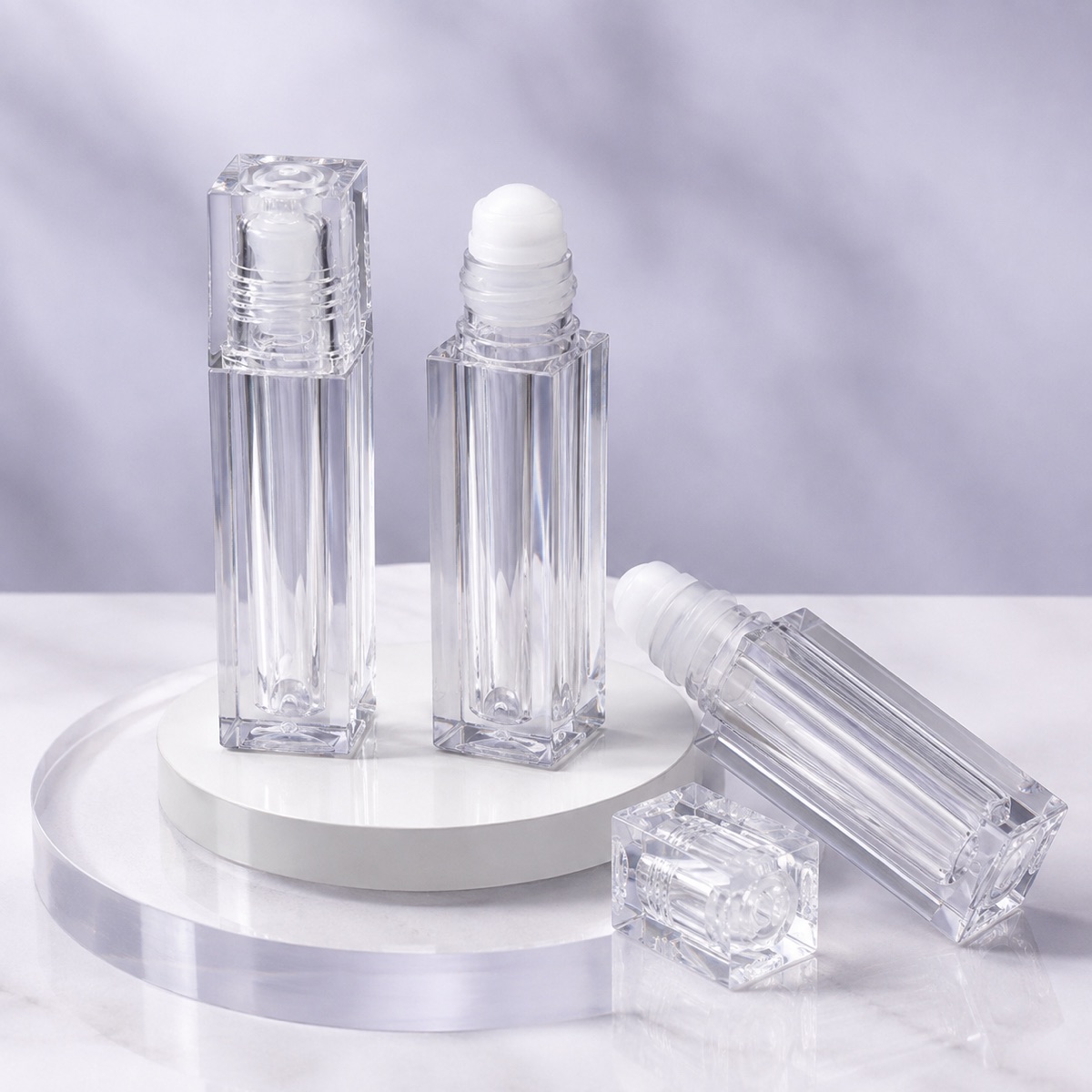6ml-6-5ml-clear-as-square-lip-oil-roll-on-bottle-main-product-image-on-a-neutral-background