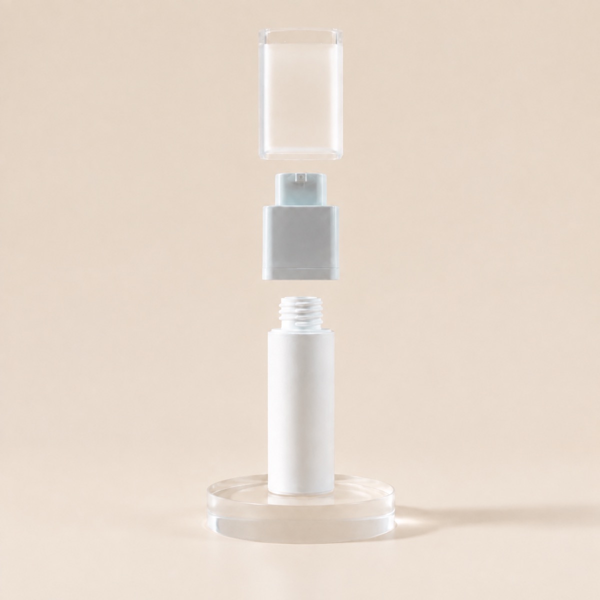 15ml-30ml-50ml-as-twist-lock-airless-cosmetic-bottle-shown-as-separated-airless-packaging-components