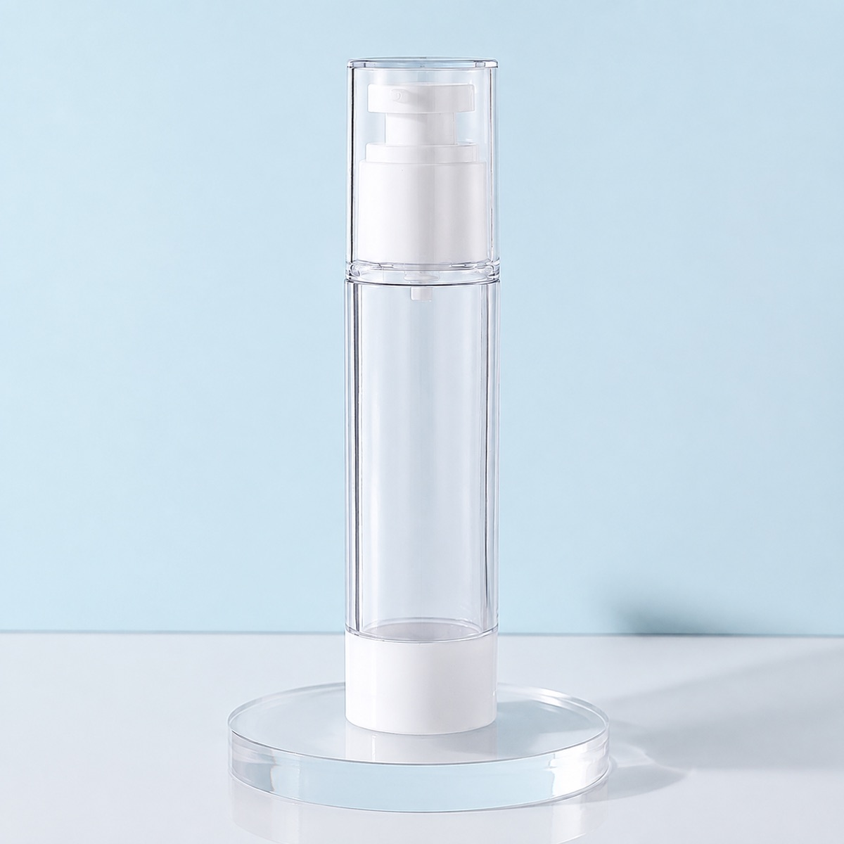 15ml-30ml-50ml-clear-as-airless-spray-and-lotion-bottle-single-product-hero-image-on-a-neutral-pedestal