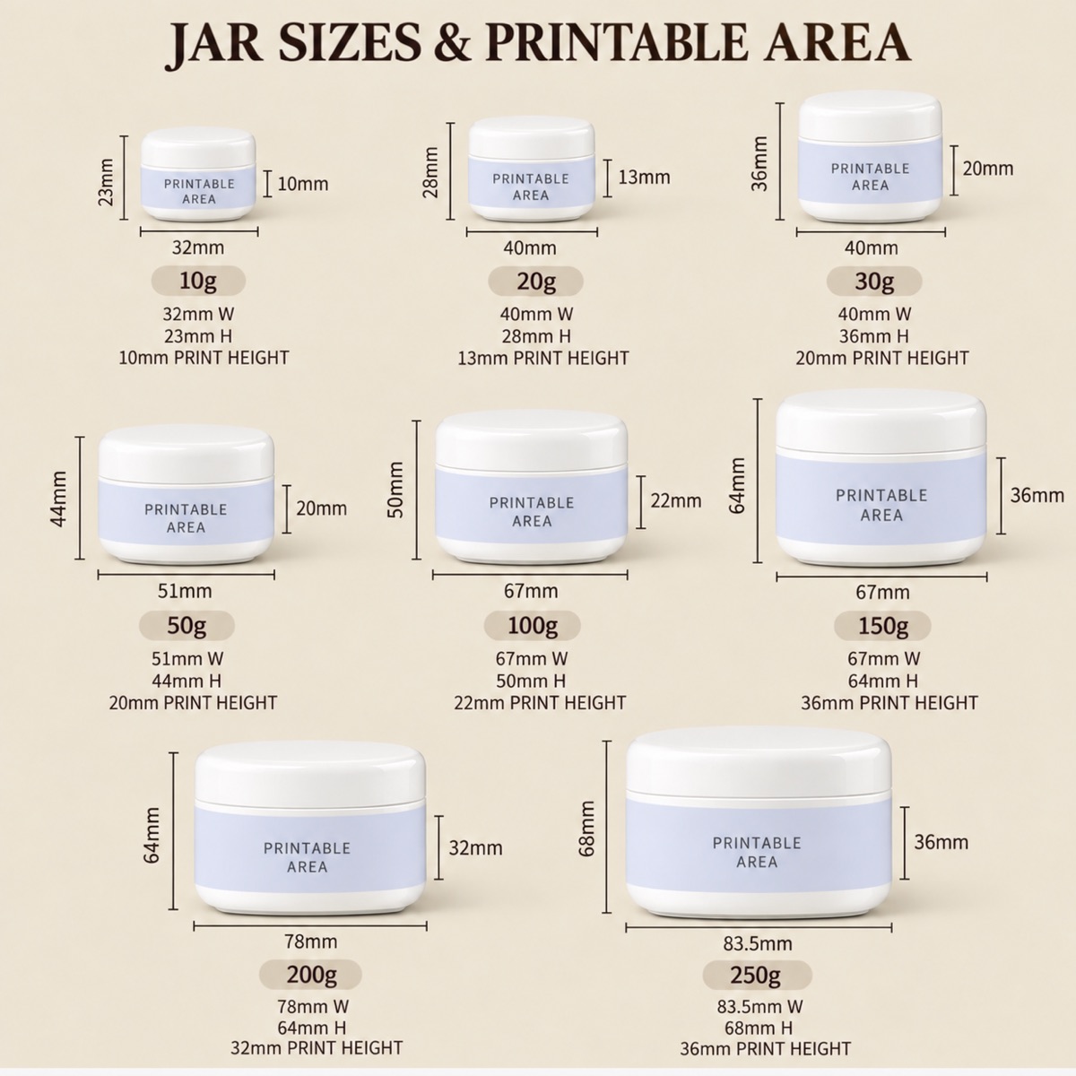 10g-to-250g-pp-wide-mouth-cosmetic-cream-jar-showing-jar-sizes-printable-area-full-width