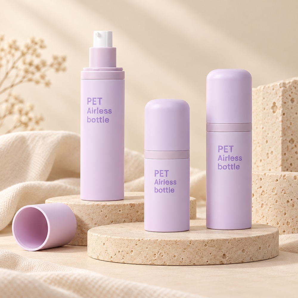15ml-30ml-50ml-refillable-airless-cosmetic-bottle-in-a-lavender-presentation-display