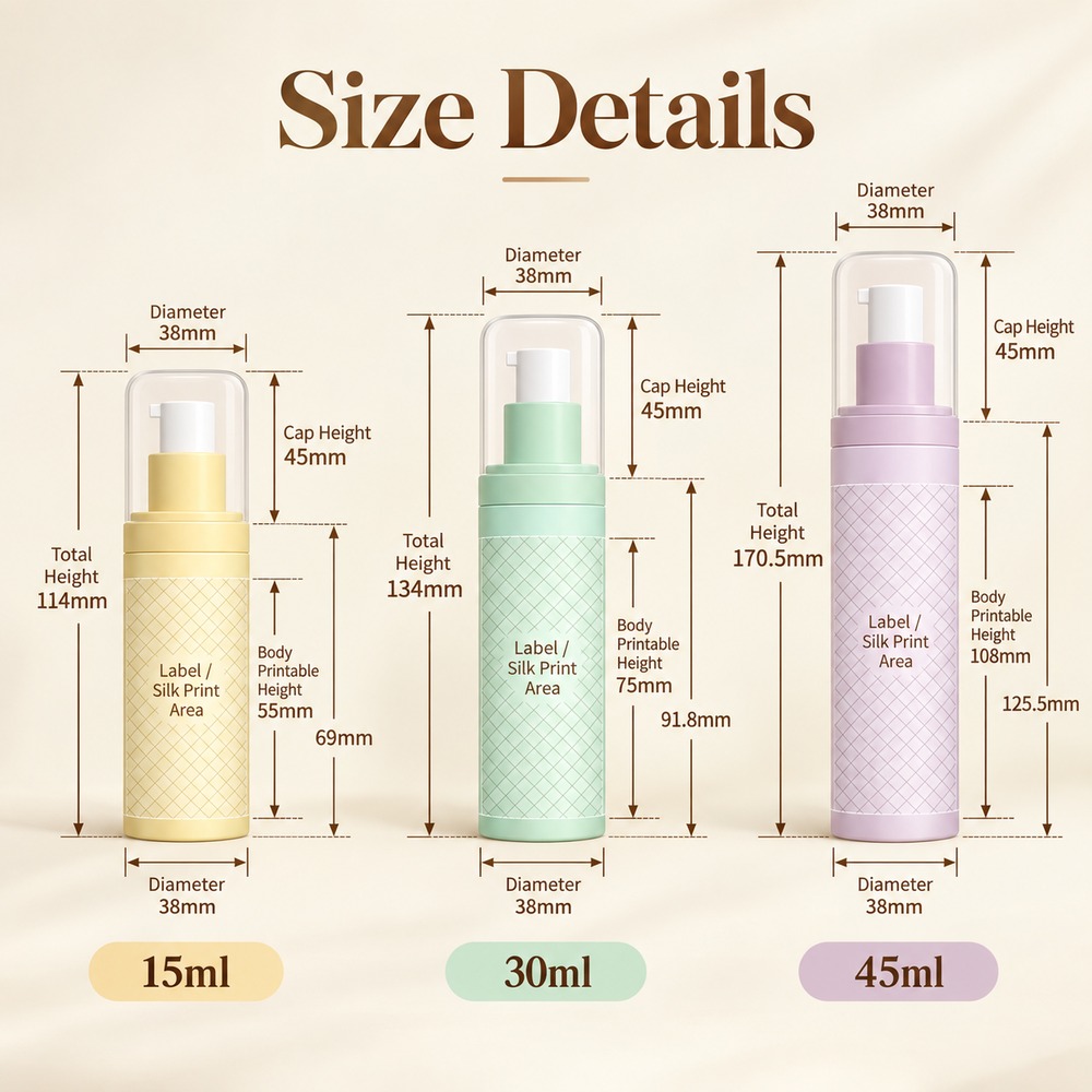 15ml-30ml-50ml-refillable-airless-cosmetic-bottle-showing-capacity-and-dimension-details