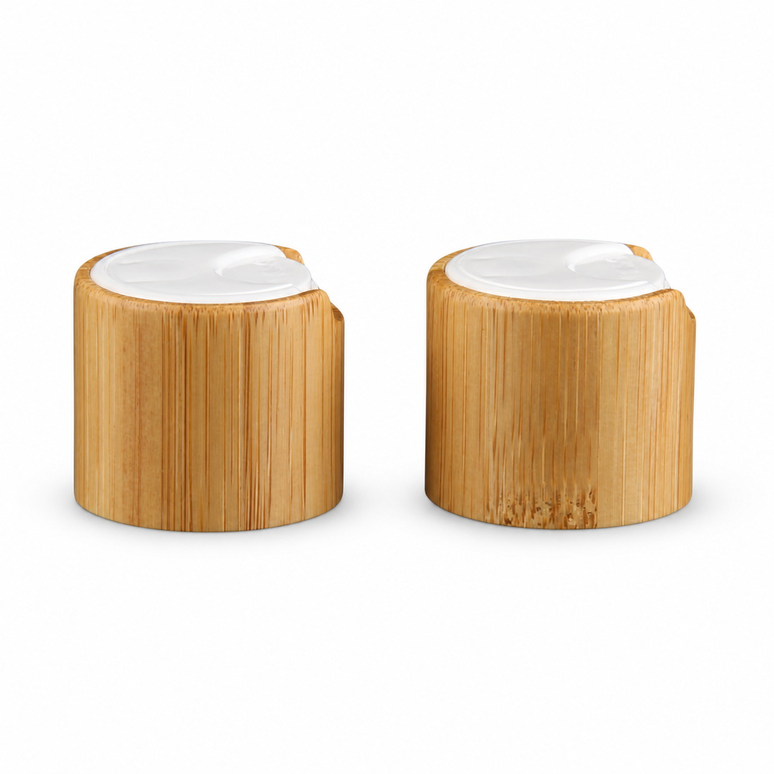 20mm-24mm-28mm-bamboo-finish-flip-top-cap-showing-two-rounded-tab-cap-styles-on-a-white-background