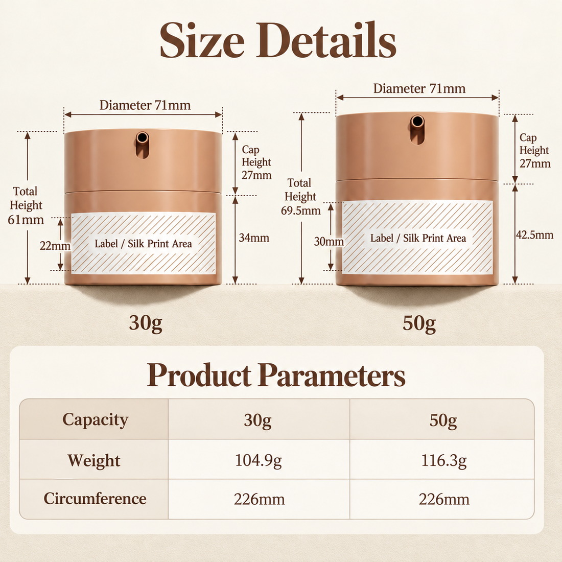 30g-50g-refillable-pet-pp-airless-cream-jar-showing-size-parameters