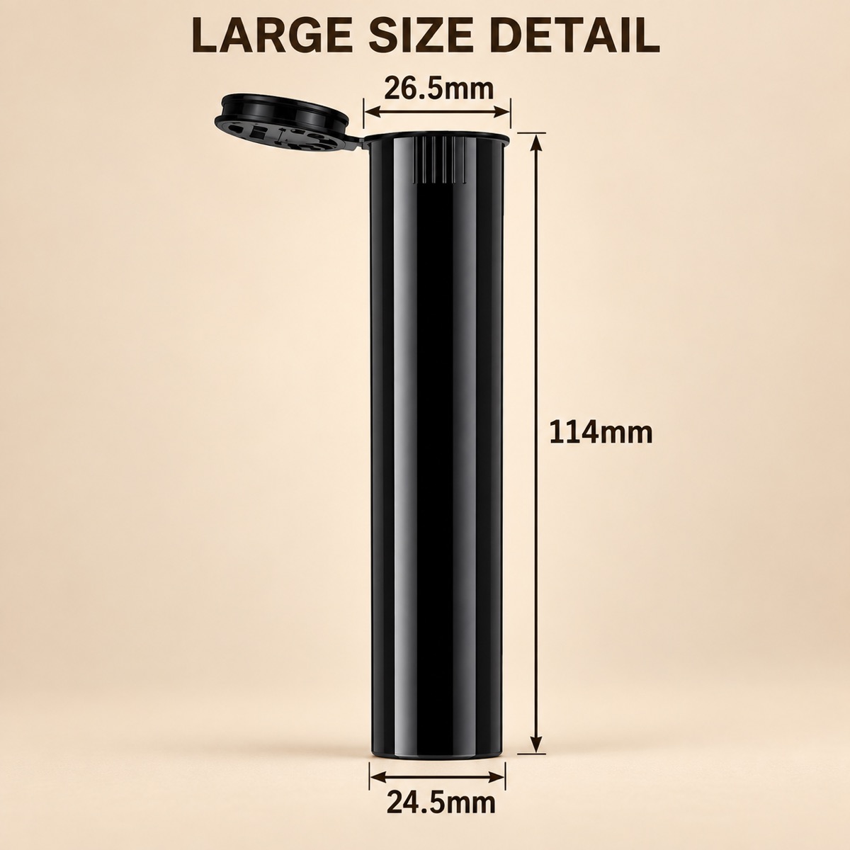 98mm-116mm-pp-pop-top-child-resistant-packaging-tube-showing-large-size-detail