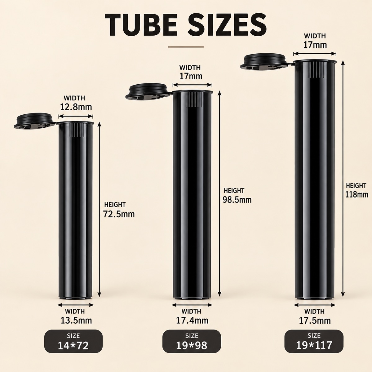 98mm-116mm-pp-pop-top-child-resistant-packaging-tube-showing-tube-sizes-chart