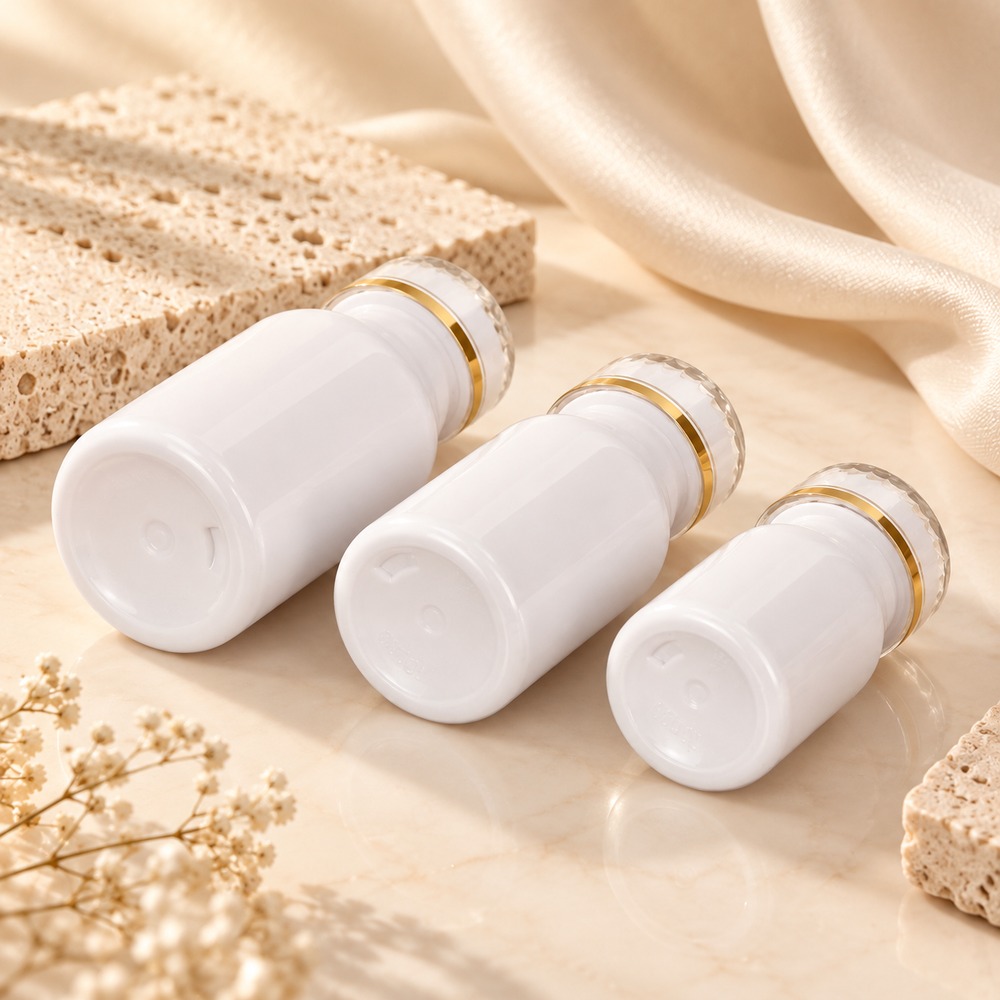100cc-130cc-160cc-200cc-white-pet-supplement-bottle-arranged-in-a-horizontal-product-lineup