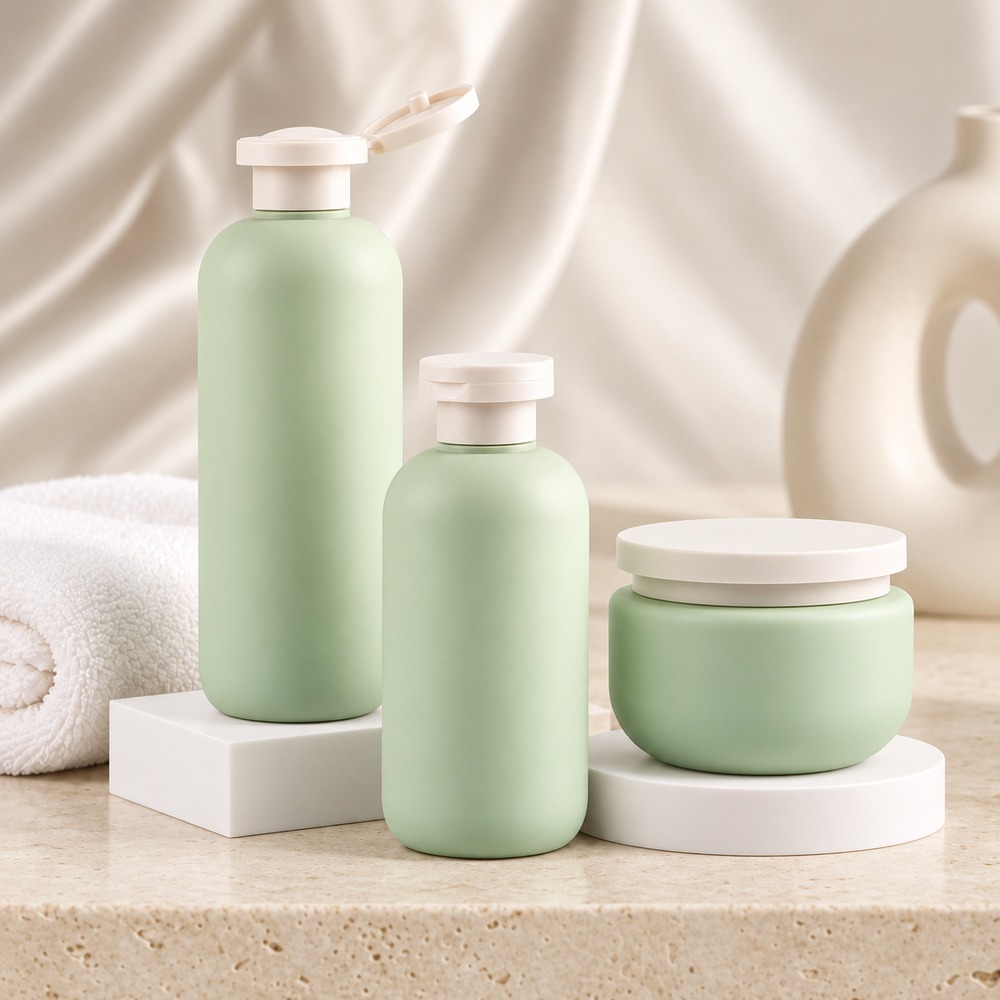 200ml-to-500ml-soft-touch-hdpe-personal-care-bottle-and-jar-showing-warm-lifestyle