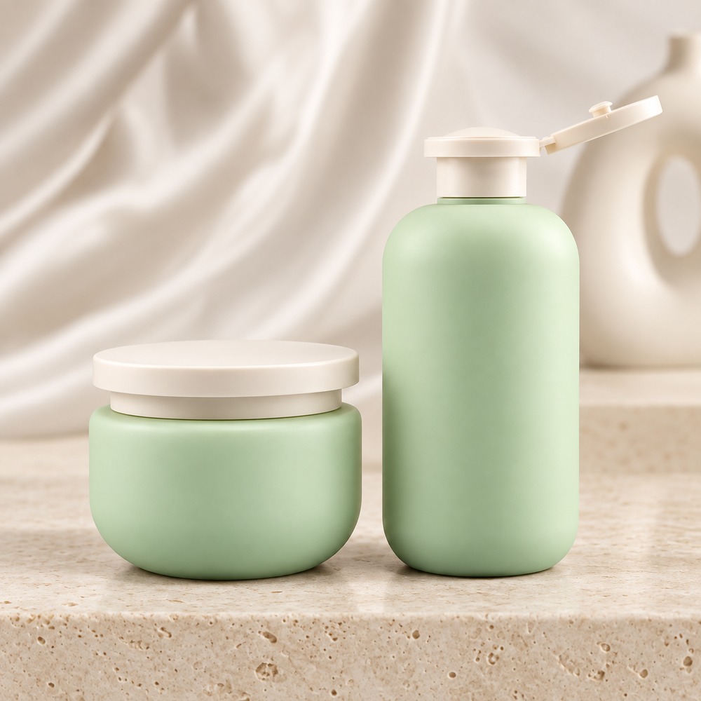 200ml-to-500ml-soft-touch-hdpe-personal-care-bottle-and-jar-shown-in-a-warm-hero-image