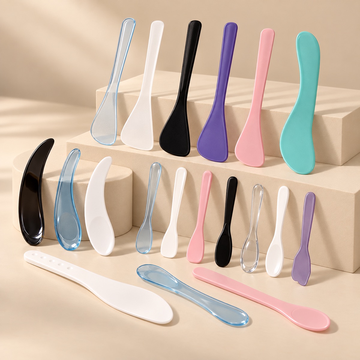 custom-pp-cosmetic-cream-spatula-and-mask-spoon-showing-long-spatula-display