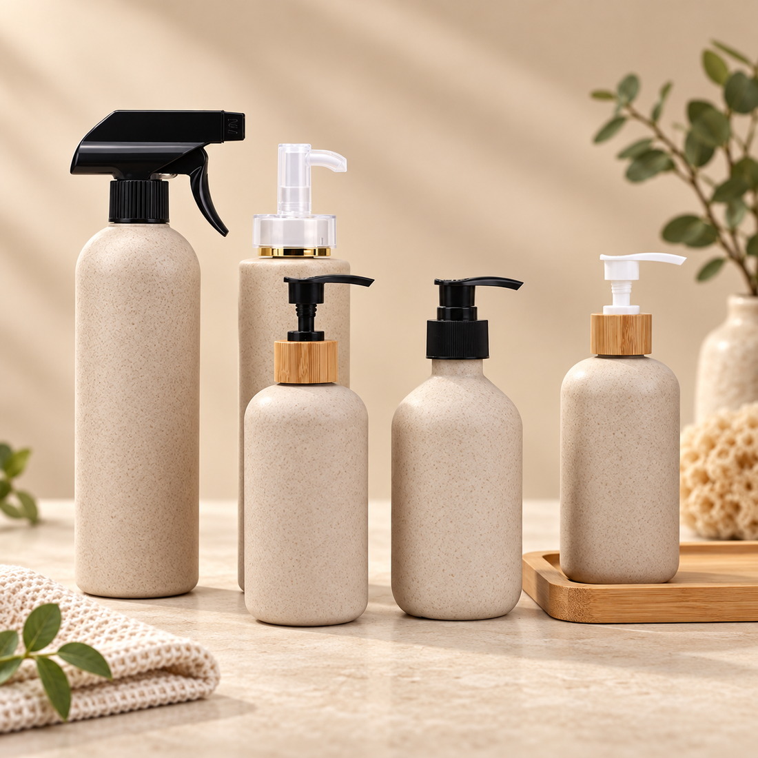 multi-size-wheat-straw-composite-cosmetic-packaging-collection-showing-sprayer-set