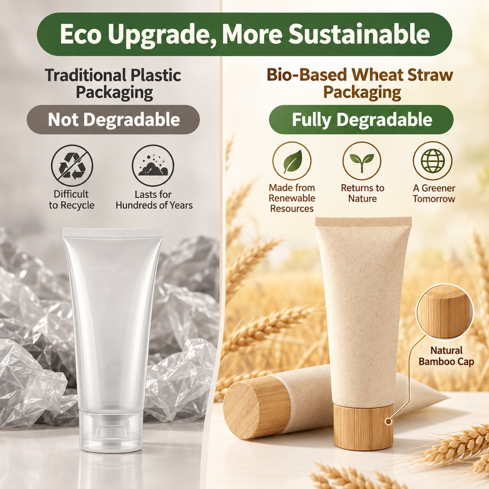wheat-straw-composite-cosmetic-squeeze-tube-with-bamboo-cap-showing-eco-comparison